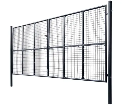 Sieta Žoga Vārti, 400X200 Cm, Cinkots Tērauds, Pelēks Vidaxl