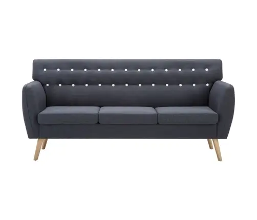 Trīsvietīgs Dīvāns, 172X70X82 Cm, Tumši Pelēka Auduma Apdare Vidaxl