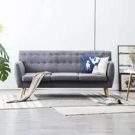 Dīvāns, Trīsvietīgs, 172X70X82 Cm, Gaiši Pelēka Auduma Apdare Vidaxl