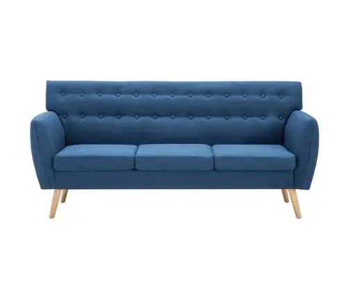 Dīvāns, Trīsvietīgs, 172X70X82 Cm, Zila Auduma Apdare Vidaxl