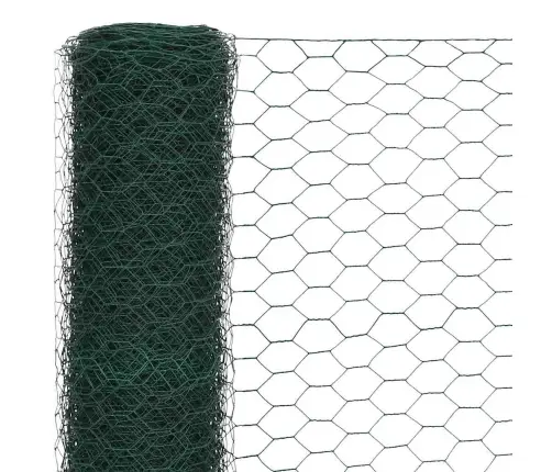 Stiepļu Žogs, Tērauds Ar Pvc Pārklājumu, 25X1,5 M, Zaļš Vidaxl