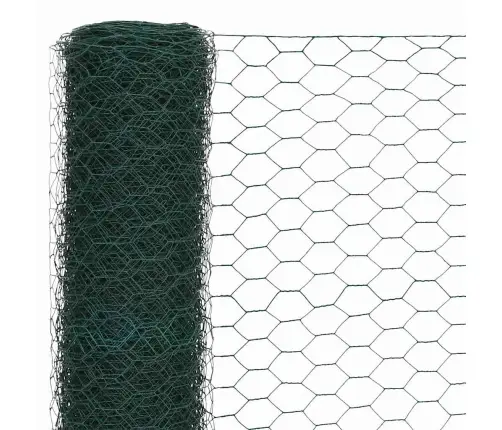 Stiepļu Žogs, Tērauds Ar Pvc Pārklājumu, 25X1,5 M, Zaļš Vidaxl