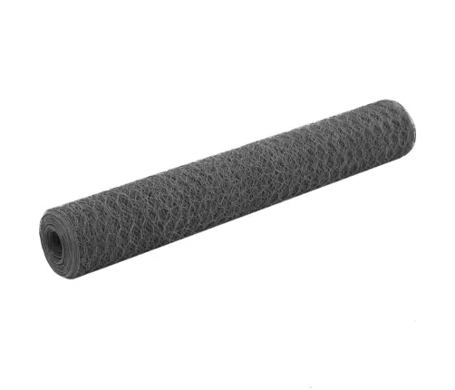 Stiepļu Žogs, Tērauds Ar Pvc Pārklājumu, 25X1 M, Pelēks Vidaxl