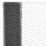 Stiepļu Žogs, Tērauds Ar Pvc Pārklājumu, 25X1 M, Pelēks Vidaxl