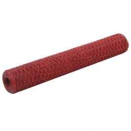 Vielos Tinklas Su Pvc Danga, Raudonas, 25X1M