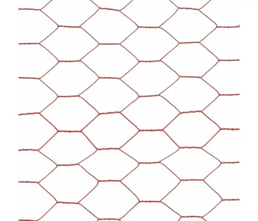 Stiepļu Žogs, Tērauds Ar Pvc Pārklājumu, 25X1 M, Sarkans Vidaxl