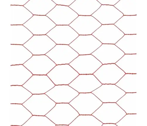 Stiepļu Žogs, Tērauds Ar Pvc Pārklājumu, 25X1,5 M, Sarkans Vidaxl