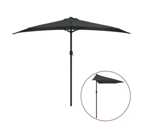 Balkona Saulessargs Ar Alumīnija Kātu, Pelēks, 300X155 Cm Vidaxl Balkona Saulessargs Ar Alumīnija Kātu, Pelēks, 300X155 Cm Vidaxl