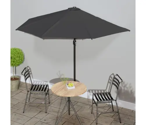 Balkona Saulessargs Ar Alumīnija Kātu, Pelēks, 300X155 Cm Vidaxl Balkona Saulessargs Ar Alumīnija Kātu, Pelēks, 300X155 Cm Vidaxl