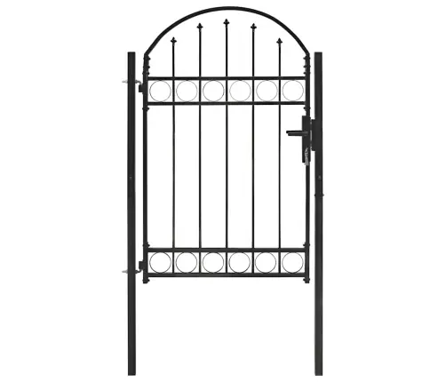 Žoga Vārti Ar Arkveida Augšdaļu, Tērauds, 104X150 Cm, Melni Vidaxl