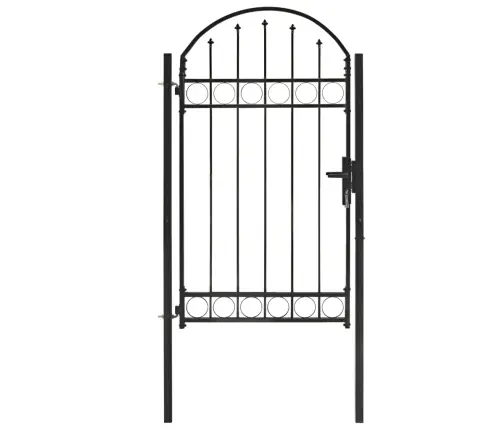 Žoga Vārti Ar Arkveida Formu, 100X175 Cm, Melns Tērauds Vidaxl