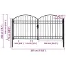 Divviru Žoga Vārti Ar Arkveida Formu, 300X150 Cm, Melns Tērauds Vidaxl