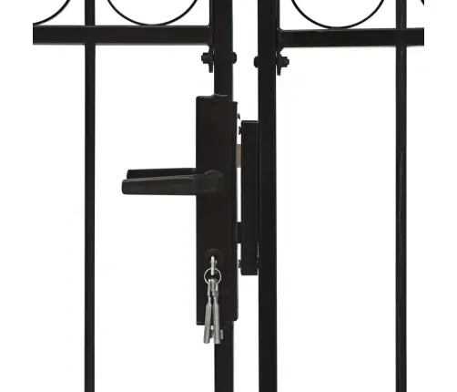 Kahepoolne Kumera Ülaosaga Aiavärav, Teras, 400 X 175 cm Must