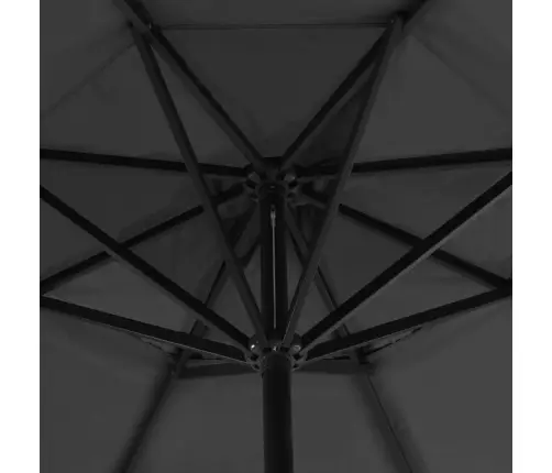 Dārza Saulessargs Ar Alumīnija Kātu, 500 Cm, Antracītpelēks  Vidaxl