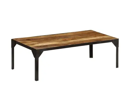 Kafijas Galdiņš, 100 Cm, Neapstrādāts Mango Koks, Tērauds Vidaxl