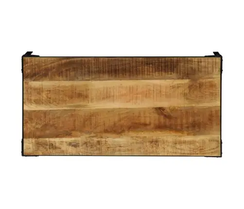 Kafijas Galdiņš, 100 Cm, Neapstrādāts Mango Koks, Tērauds Vidaxl