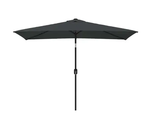 Lauko Skėtis Su Metaliniu Stulpu, Antracito, 300X200Cm