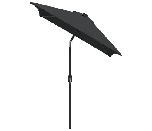 Lauko Skėtis Su Metaliniu Stulpu, Antracito, 300X200Cm