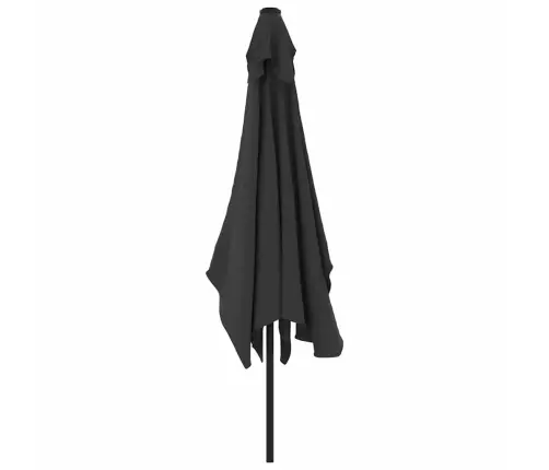 Lauko Skėtis Su Metaliniu Stulpu, Antracito, 300X200Cm