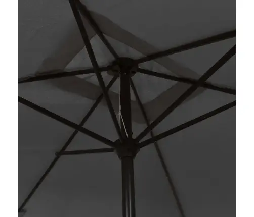 Lauko Skėtis Su Metaliniu Stulpu, Antracito, 300X200Cm