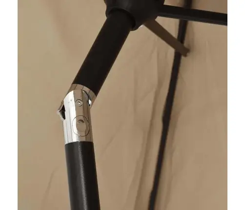 Dārza Saulessargs Ar Metāla Kātu, 300X200 Cm, Pelēkbrūns Vidaxl