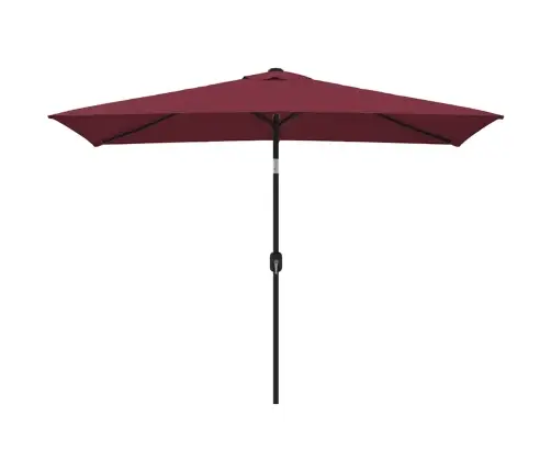 Dārza Saulessargs Ar Metāla Kātu, 300X200 Cm, Vīnsarkans Vidaxl