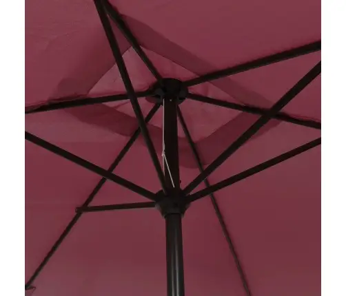 Dārza Saulessargs Ar Metāla Kātu, 300X200 Cm, Vīnsarkans Vidaxl