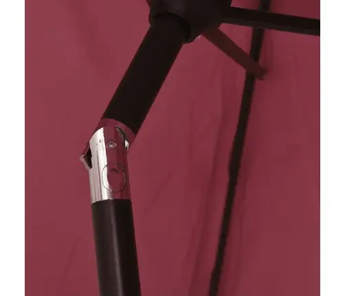 Dārza Saulessargs Ar Metāla Kātu, 300X200 Cm, Vīnsarkans Vidaxl