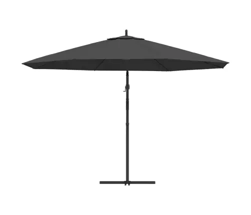 Konsooldisainiga Päikesevari, Alumiiniumpost, 350 Cm Antratsiit