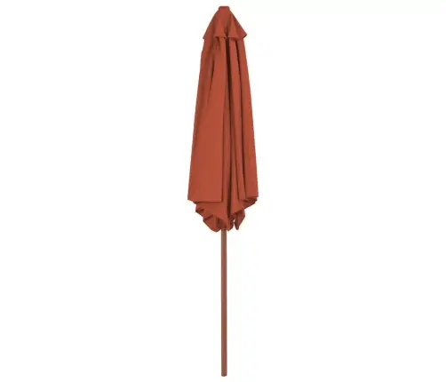 Päikesevari Puidust Postiga 270 cm Terrakota