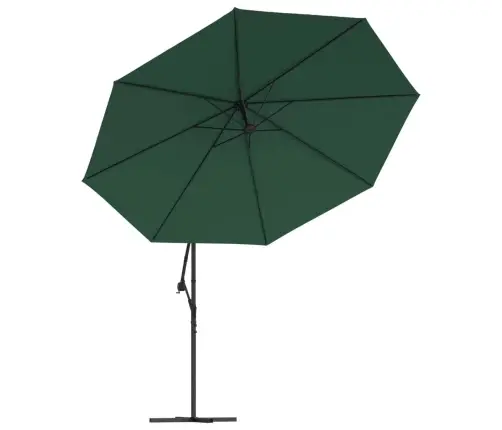 Saulessargs Ar Led Gaismām Un Metāla Kātu, 350 Cm, Zaļš Vidaxl