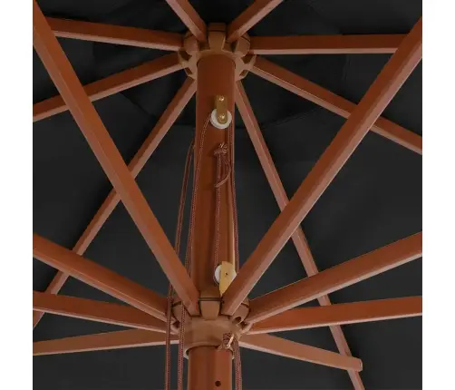 Päikesevari Puust Postiga 350 cm Antratsiithall