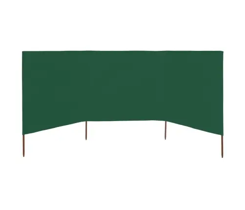 Tuulekaitse Sein 3 Paneelist, Kangas, 400 X 120 Cm Roheline Tuulekaitse Sein 3 Paneelist, Kangas, 400 X 120 Cm Roheline