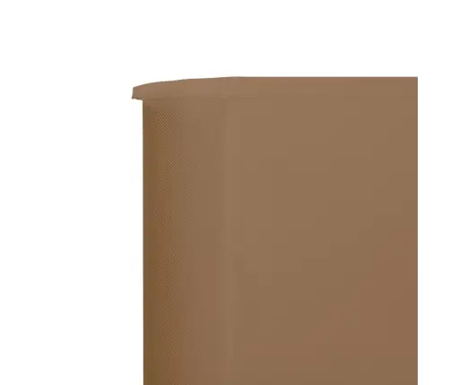 3 Paneļu Vēja Aizsargsiets, 400X120 Cm, Audums, Pelēkbrūns Vidaxl