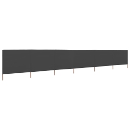 6 Paneļu Vēja Aizsargsiets, 800X80 Cm, Pelēks Audums Vidaxl