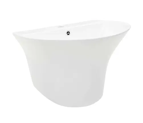 Izlietne Balts 56 X 48 X 42 Cm Izmirdzoša Keramika Vidaxl