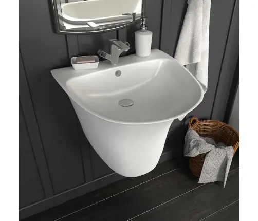 Basin Valge 47 X 45 X 37 Cm Glaseeritud Keraamika