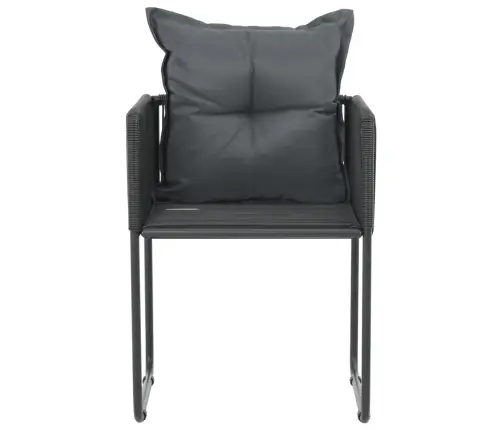 Dārza Krēsli, 2 Gab., Ar Spilveniem, Pe Rotangpalma, Melni Vidaxl