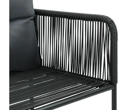 Dārza Krēsli, 2 Gab., Ar Spilveniem, Pe Rotangpalma, Melni Vidaxl
