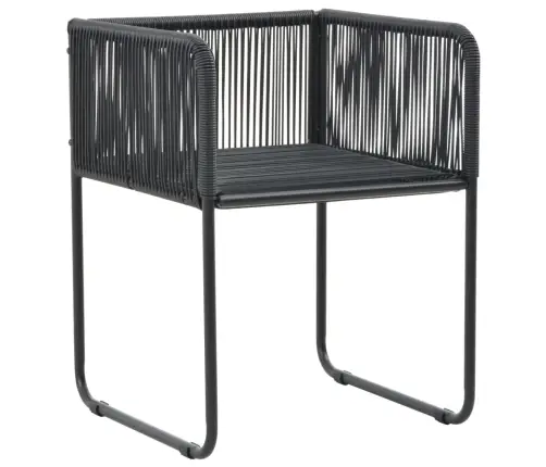 Dārza Krēsli, 2 Gab., Ar Spilveniem, Pe Rotangpalma, Melni Vidaxl