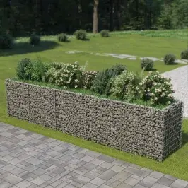 Gabions, Augstā Puķu Kaste, Cinkots Tērauds, 450X90X100 Cm Vidaxl