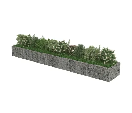 Gabions, Augstā Puķu Kaste, Cinkots Tērauds, 540X90X50 Cm Vidaxl