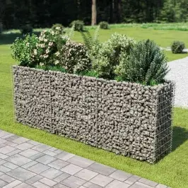 Gabions, Augstā Puķu Kaste, Cinkots Tērauds, 270X50X100 Cm Vidaxl