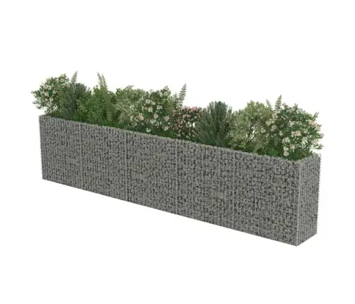 Gabions, Augstā Puķu Kaste, Cinkots Tērauds, 450X50X100 Cm Vidaxl