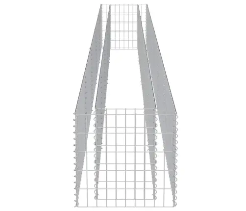 Gabions, Augstā Puķu Kaste, Cinkots Tērauds, 450X50X50 Cm Vidaxl