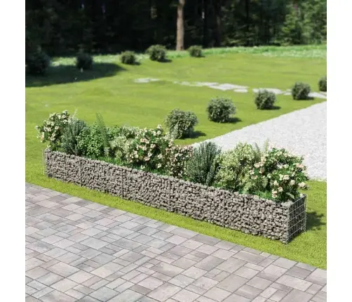 Gabions, Augstā Puķu Kaste, Cinkots Tērauds, 450X50X50 Cm Vidaxl