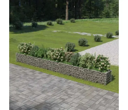 Gabions, Augstā Puķu Kaste, Cinkots Tērauds, 540X50X50 Cm Vidaxl