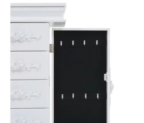 Pastatoma Spintelė Papuošalams, Balta