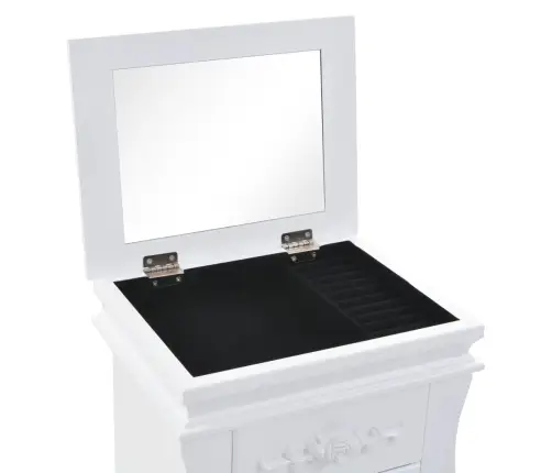 Pastatoma Spintelė Papuošalams, Balta