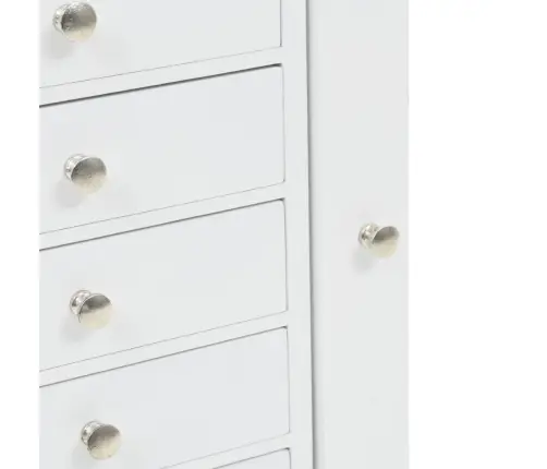 Pastatoma Spintelė Papuošalams, Balta